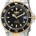Invicta Men's 8927OB Pro Diver 18k Gold Ion-Plated and Stainless Steel Watch, Two Tone/Black