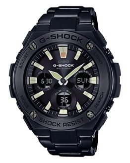 Men's Casio G-Shock G-Steel Black Ion-Plated Stainless Steel Watch GSTS130BD-1A