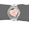 Michael Kors Women's Jaryn Silver-Tone Watch with Rose Gold-Heart Overlay – Stylish & Water-Resistant Accessory for Everyday Wear ⌚💖