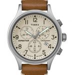Timex Expedition Scout Cream Dial Leather Strap Men's Watch