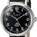 Orient Men's 'Monarch' Mechanical Hand Wind Stainless Steel and Leather Dress Watch, Color:Black (Model: FDD03002B0)