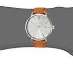 Michael Kors Men's Blake Stainless Steel Quartz Watch with Leather Strap, Silver/Brown/White, 20