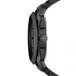 Fossil Men's Machine Quartz Stainless Steel and Silicone Chronograph Watch, Color: Black