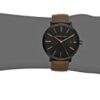 Michael Kors Men's Blake Stainless Steel Quartz Watch with Leather Strap,Black/Green, 20