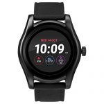 iConnect by Timex TW5M31500 Black Round Smartwatch, Black Silicone Strap