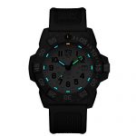 Luminox Men's SEA Stainless Steel Swiss-Quartz Watch with Rubber Strap, Black
