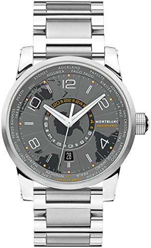 Montblanc Timewalker World-Time Southern Hemispheres Men's Stainless Steel Swiss Automatic Watch 108956