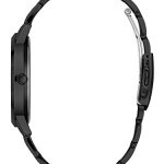 GUESS Stainless Steel Black Ionic Plated Bracelet Watch with Rose Gold-Tone Markers