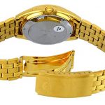 Orient Men's 3 Star Standard Gold Tone Silver-White Dial Automatic Watch