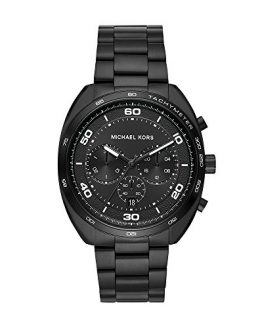 Michael Kors Men's Dane Quartz Stainless-Steel Strap, Black, 22 Casual Watch (Model: MK8615)