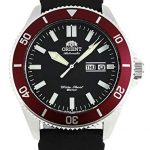Orient RA-AA0011B Men's Kano Silicone Band Red Bezel Black Dial Automatic Dive Watch