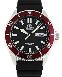 Orient RA-AA0011B Men's Kano Silicone Band Red Bezel Black Dial Automatic Dive Watch