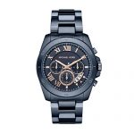 Michael Kors Men's Brecken Analog-Quartz Watch with Stainless-Steel Strap, Blue, 24 (Model: MK8610)