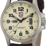 Luminox Field 42mm 1827 Ivory Dial Brown Leather Mens Watch