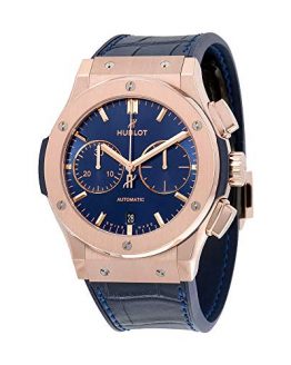 Hublot Classic Fusion Blue Sunray Dial 18K King Gold Automatic Men's Watch 521.OX.7180.LR