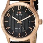 Orient Men's Howard Stainless Steel Japanese-Automatic Watch with Leather Calfskin Strap, Black, 22 (Model: FAC05005B0)