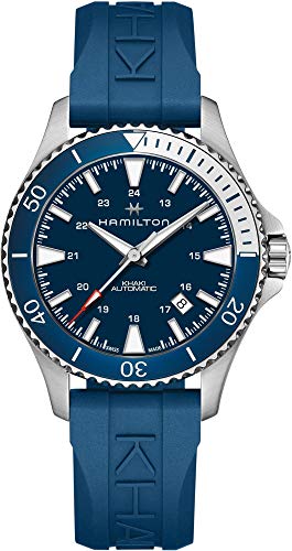 Hamilton Khaki Navy Scuba Auto Men's Watch Blue Rubber ...