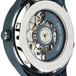 Michael Kors Men's Theroux Automatic-self-Wind Watch with Stainless-Steel-Plated Strap, Blue