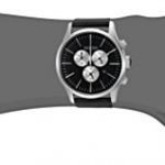 Nixon Men's 'Sentry Chrono' Quartz Metal and Leather Watch, Color: Black