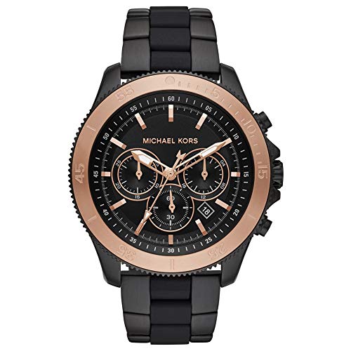 Michael Kors Mens Chronograph Quartz Watch with Stainless Steel Strap ...
