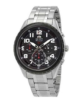 Orient Sporty Chronograph Black Dial Mens Watch FKV01001B