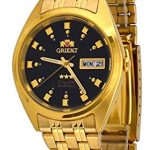 Orient #FAB00001B Men's 3 Star Standard Gold Tone Black Dial Automatic Watch