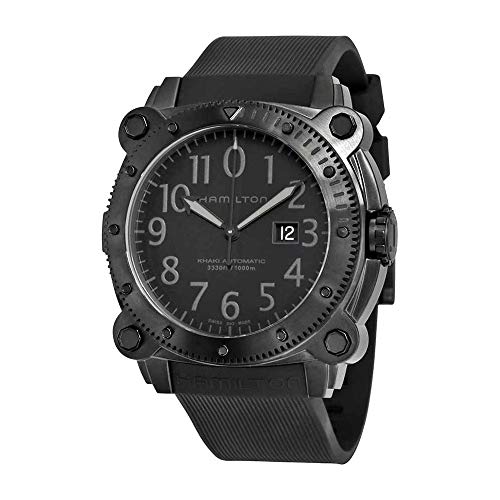 Hamilton Men's H78585333 Khaki Navy BelowZero Black Dial Watch