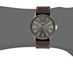 Nixon Sentry 38 Leather Gunmetal and Gold Men's Watch