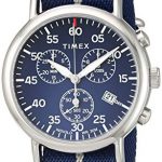Timex Men's Weekender Chrono Analog Quartz Nylon Strap, Blue, 20 Casual Watch (Model: TW2T738009J)