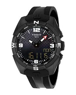 Tissot Men's T-Touch Expert Titanium Swiss-Quartz Watch with Silicone Strap, Black, 20 (Model: T0914204705701)