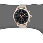 Hugo Boss Men's Companion 42mm Rose Gold-Tone Steel Bracelet & Case Quartz Black Dial