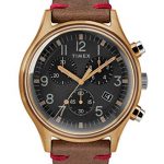 Timex Mens Chronograph Quartz Watch with Leather Strap