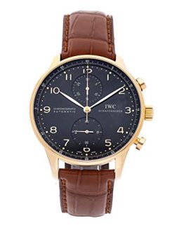 IWC Portugieser Mechanical (Automatic) Black Dial Mens Watch IW3714-15 (Certified Pre-Owned)