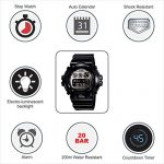 Casio G-Shock Silver Mirror Dial Sports Watch (Jet Black)