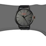 HUGO BOSS Men's Copenhagen Stainless Steel Quartz Watch with Leather Strap, Black