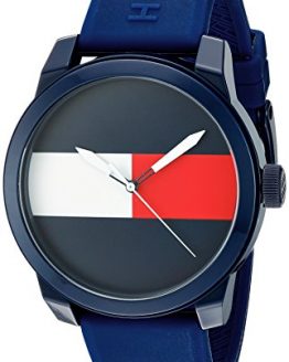 Tommy Hilfiger Men's Quartz Plastic and Rubber Casual Watch, Color:Blue (Model: 1791322)