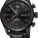 Oris Audi Sport Black Dial Leather Strap Men's Watch 77876617784LS