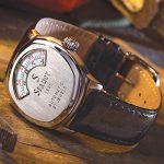 Stauer Men's Dashtronic Watch with Genuine Black Leather Band – Automatic Kinetic Timepiece