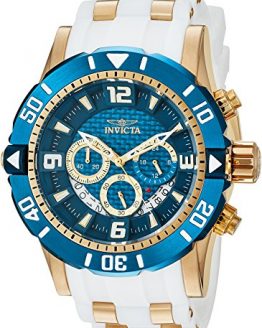 Invicta Men's Pro Diver Stainless Steel Quartz Diving Watch with Polyurethane Strap, Two Tone, 24 (Model: 23707)