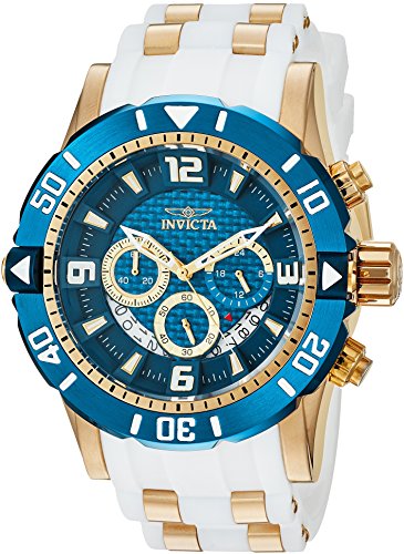 Invicta Men's Pro Diver Stainless Steel Quartz Diving Watch with Polyurethane Strap, Two Tone, 24 (Model: 23707)