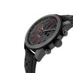 Oris Audi Sport Black Dial Leather Strap Men's Watch
