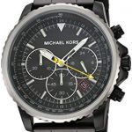 Michael Kors Men's Theroux Analog-Quartz Watch with Stainless-Steel-Plated Strap, Black, 18 (Model: MK8643)