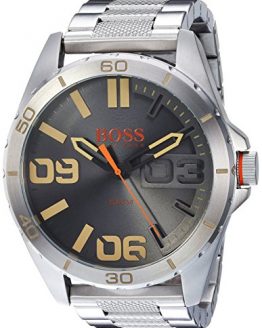 BOSS Orange Men's Berlin Quartz Watch with Stainless-Steel Strap, Silver, 24.2 (Model: 1513317)