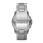 Armani Exchange Men's Black Silicone and Stainless Steel Watch