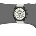 Michael Kors Men's Keaton Stainless Steel Quartz Watch with Silicone Strap, Black/White, 22