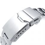 22mm Super Oyster Watch Band for SEIKO Diver SKX007 SKX009, Brushed, Button Chamfer