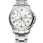 Victorinox Officers Silver Dial Stainless Steel Mens Watch 241554XG (Renewed)