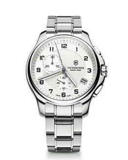 Victorinox Officers Silver Dial Stainless Steel Mens Watch 241554XG (Renewed)