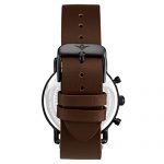 Stuhrling Original Chronograph Mens Watch Leather Watch Band Silver Dial with Date Minimalist Style