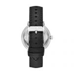 Michael Kors Men's Blake Stainless Steel Quartz Watch with Leather Strap, Silver/Black, 20